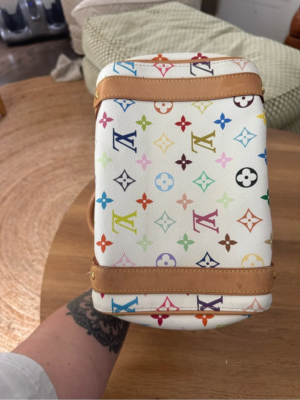 Louis Vuitton Multicolor Monogram White Priscilla Handbag